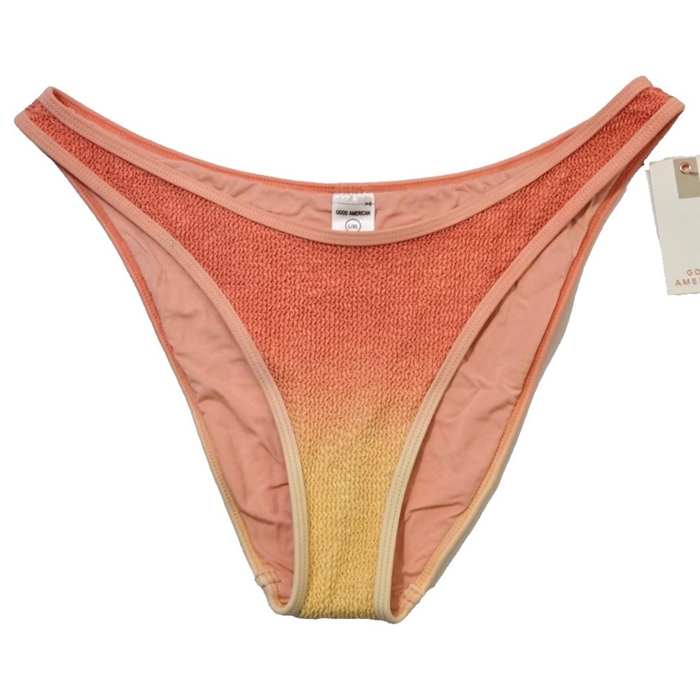 Good American Always Fits Classic Bikini Bottom Women's L/XL Peach Ring NWT